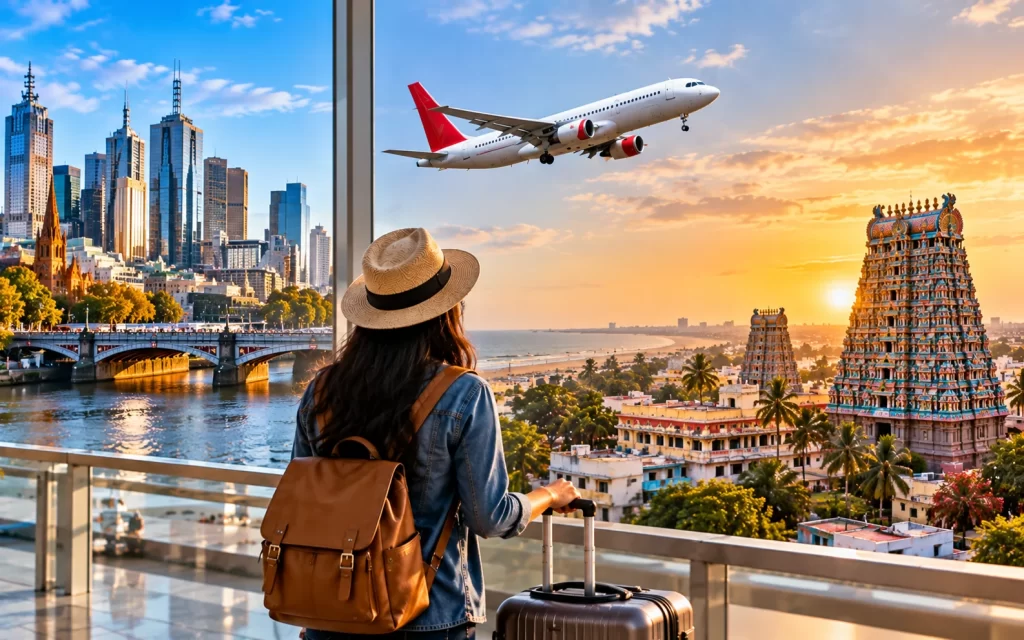 Flights Melbourne to Chennai Routes Timing and Arrival Tips