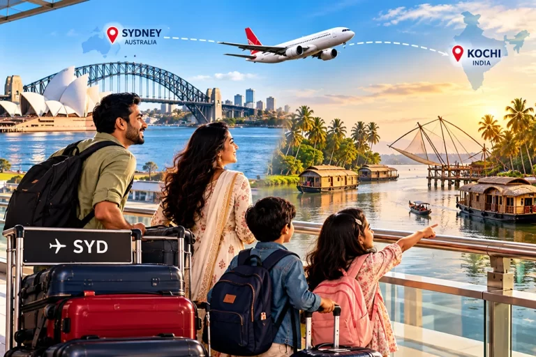 Flights Sydney to Kochi Routes Flight Times and Tips for NSWs Malayali Families - Mann Travel Flights Sydney to Kochi Routes Flight Times and Tips for NSWs Malayali Families